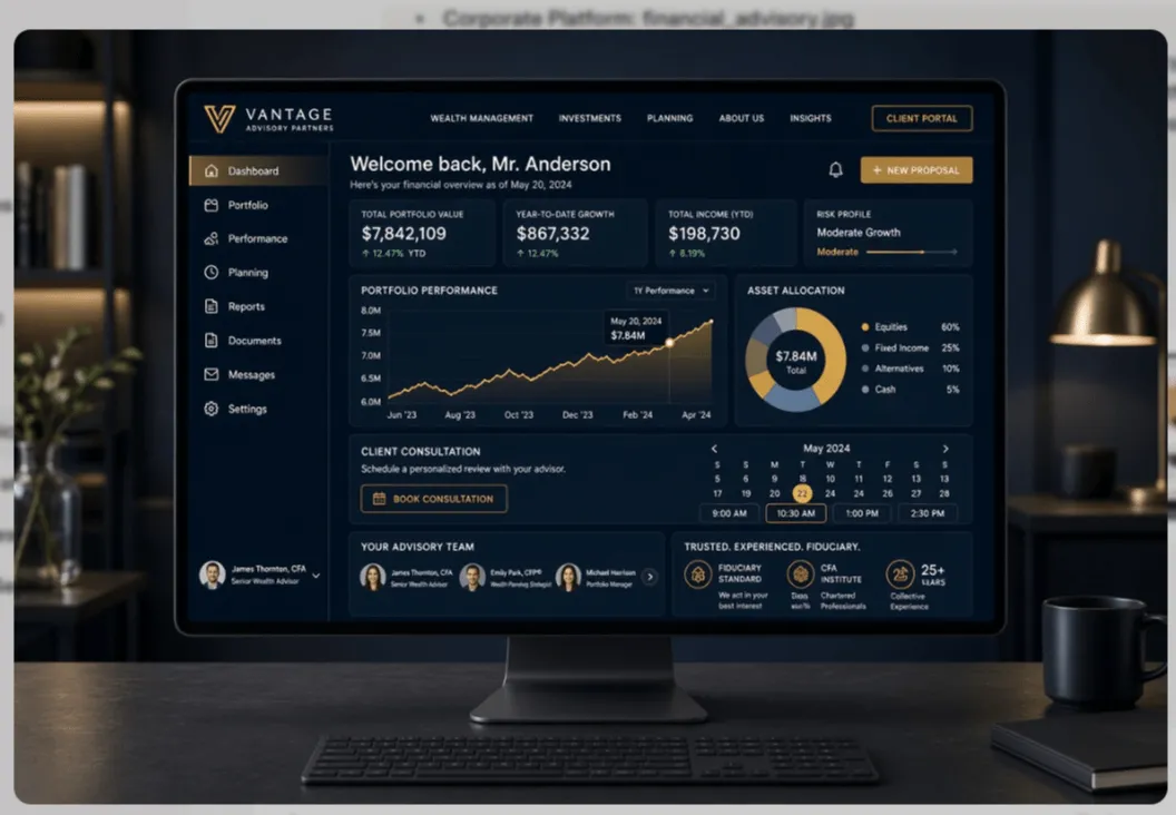 Financial Advisory Portal Preview